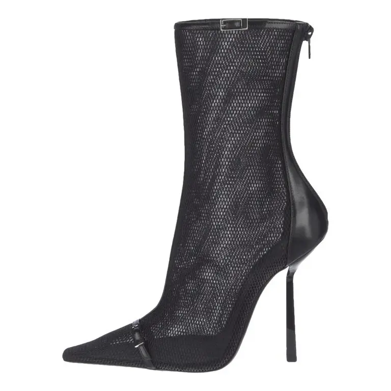 Saint Lauren Mesh Boots Sz 38.5